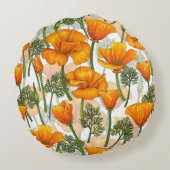 カリフォルニアケシ ラウンドクッション (裏面)