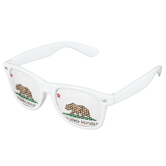 カリフォルニアゲイプライド州旗 レトロサングラス (アングル)