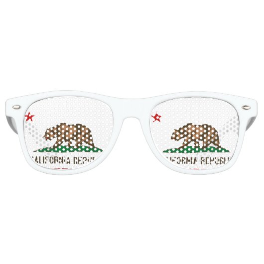 カリフォルニアゲイプライド州旗 レトロサングラス (正面)