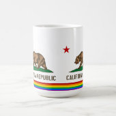 カリフォルニアゲイプライド旗 コーヒーマグカップ (中央)