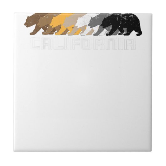 カリフォルニアゲイベア動揺して タイル (正面)
