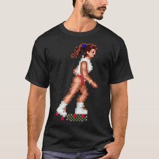 カリフォルニアゲームズローラースケートピクセルアート Tシャツ