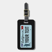 カリフォルニアコロンビアサスカッチライセンスプレート ラゲッジタグ (正面縦)