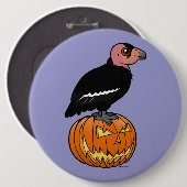 カリフォルニアコンドルハロウィン 缶バッジ (正面&裏面)