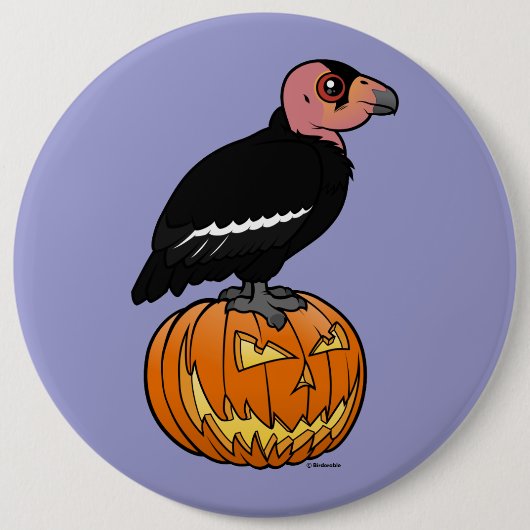カリフォルニアコンドルハロウィン 缶バッジ (正面)