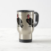 カリフォルニアコンドル鳥の漫画イラストレーション トラベルマグ (正面右)