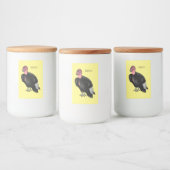 カリフォルニアコンドル鳥の漫画イラストレーション フードラベル (ボトル)