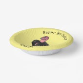 カリフォルニアコンドル鳥の漫画イラストレーション ペーパーボウル (傾斜あり)