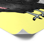 カリフォルニアコンドル鳥の漫画イラストレーション ポスター (角)