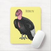 カリフォルニアコンドル鳥の漫画イラストレーション マウスパッド (マウス)