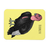 カリフォルニアコンドル鳥の漫画イラストレーション マグネット (横)