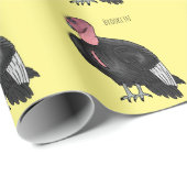 カリフォルニアコンドル鳥の漫画イラストレーション ラッピングペーパー (ロールコーナー)