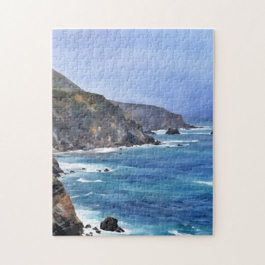カリフォルニアコースト海ビーチアートパズル ジグソーパズル (縦)