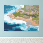 カリフォルニアコースト絵を描ーズ キャンバスプリント (インサイチュ (ウッドフロア))