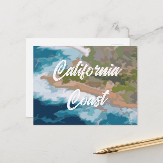 カリフォルニアコースト絵を描ーズ ポストカード (正面/裏面インサイチュ)