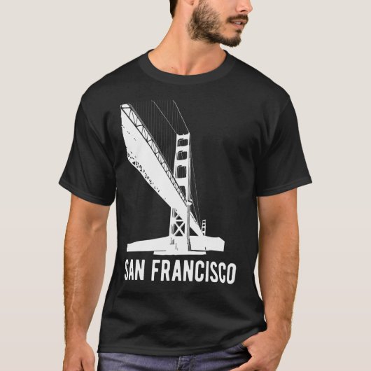 カリフォルニアゴールデンゲートブリッジスカイラインサンフランシスク Tシャツ (正面)