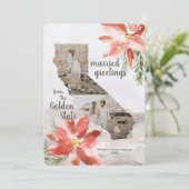 カリフォルニアゴールデン州マップ1stクリスマス シーズンカード (スタンド正面)