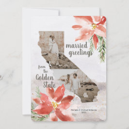 カリフォルニアゴールデン州マップ1stクリスマス シーズンカード