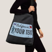 カリフォルニアサスカッチライセンスプレート クロスボディバッグ (クローズアップ)