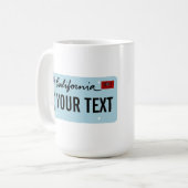 カリフォルニアサスカッチライセンスプレート コーヒーマグカップ (正面左)