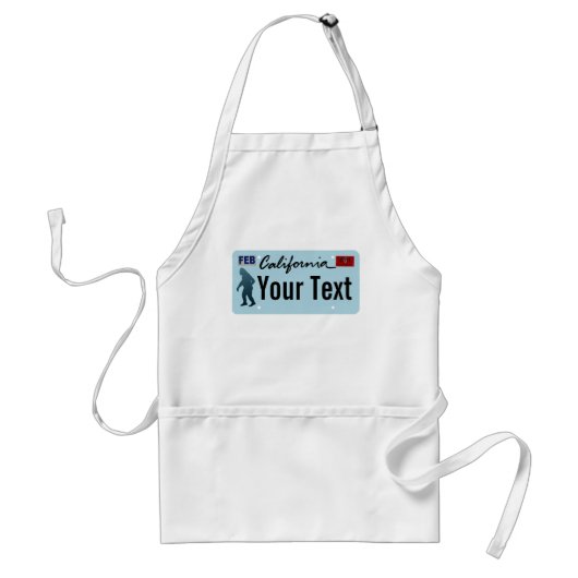 カリフォルニアサスカッチライセンスプレート スタンダードエプロン (正面)