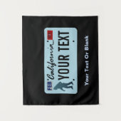 カリフォルニアサスカッチライセンスプレート タペストリー (正面)