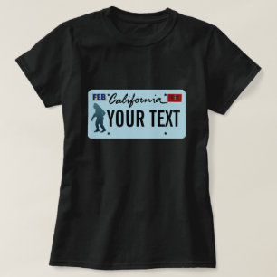 カリフォルニアサスカッチライセンスプレート Tシャツ