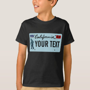 カリフォルニアサスカッチライセンスプレート Tシャツ