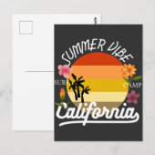 カリフォルニアサマービベサーフキャンプポストカード ポストカード (正面/裏面)