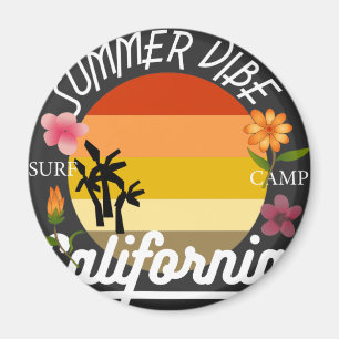 カリフォルニアサマービベサーフキャンプマグネット マグネット
