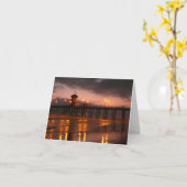 カリフォルニアサンセットアットハンティントンビーチ カード (黄色い花)