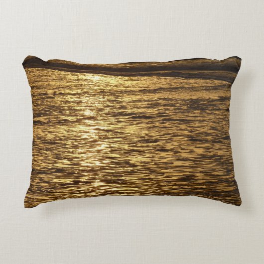 カリフォルニアサンセットウェーブズ海シースケープ アクセントクッション (正面)
