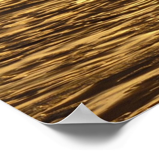 カリフォルニアサンセットウェーブズ海シースケープ ポスター (角)