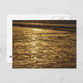 カリフォルニアサンセットウェーブズ海シースケープ ポストカード (正面/裏面)