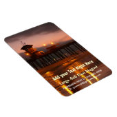 カリフォルニアサンセットハンティントンビーチピア マグネット (右側)