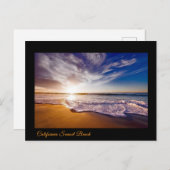 カリフォルニアサンセットビーチカスタム – ホリデーポストカード (正面/裏面)