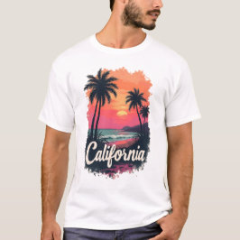 カリフォルニアサンセットビーチTシャツ | レトロヴィンテージ Tシャツ