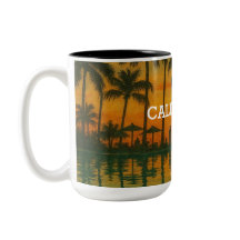 カリフォルニアサンセットマグカップ – ヤシの木と熱帯のビーチの雰囲気