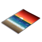 カリフォルニアサンセット |ビーチ砂ハート ノートブック (左側)