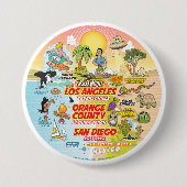 カリフォルニアサンセット 缶バッジ (正面)