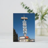 カリフォルニアサンタクルスのファイアサイドインモーテルの古い看板 ポストカード (スタンド正面)