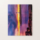 カリフォルニアサンタクルーズブレイクウォーターライトハウス ジグソーパズル (縦)