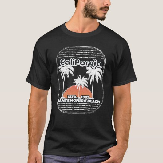 カリフォルニアサンタモニカビーチ Tシャツ (正面)