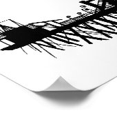 カリフォルニアサンタモニカCAアイコニックピアシルエット ポスター (角)