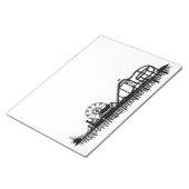 カリフォルニアサンタモニカCAピアビーチフェリスホイール ノートパッド (アングル)