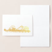 カリフォルニアサンタモニカCAピアビーチフェリスホイール 箔カード (ディスプレー)