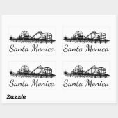 カリフォルニアサンタモニカCAピアビーチフェリスホイール 長方形シール (シート)