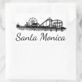 カリフォルニアサンタモニカCAピアビーチフェリスホイール 長方形シール (バッグ)