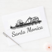 カリフォルニアサンタモニカCAピアビーチフェリスホイール 長方形シール (封筒)