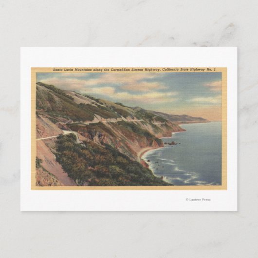 カリフォルニアサンタルシアMTSアロングHwy 1 シーズンポストカード (正面)